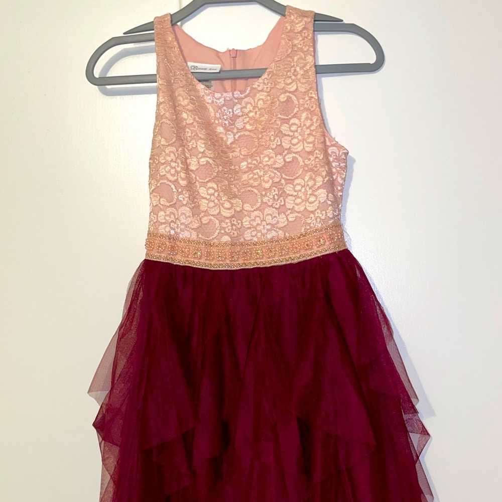 Girls formal dress with tulle bottom